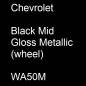 Preview: Chevrolet, Black Mid Gloss Metallic (wheel), WA50M.